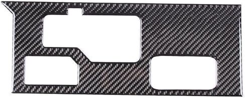 Center Console Gear Panel Sticker for 2022 Toyota Tundra Soft Carbon Fibre Car Centre Console Gear Panel Decorative Protective Interior Accessories (Style B -Black Carbon) in Saudi Arabia