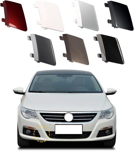 Car Front Bumper Tow Hook Cover Compatible with VW Passat CC 2009 2010 2011 2012 3C8807241 Small Lid Towing Eye Cap Black in Kuwait