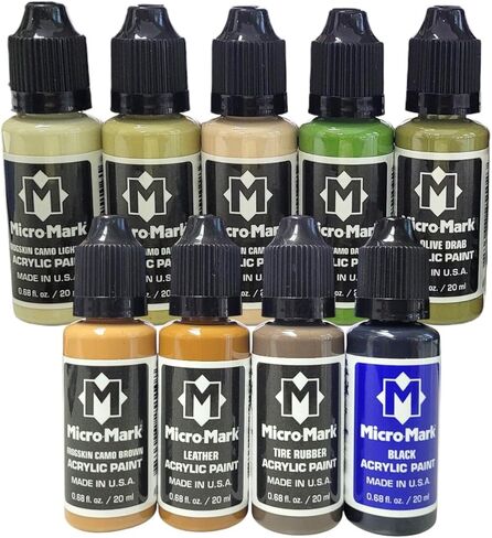 Micro-Mark USMC Armor/Infantry WW1-Vietnam Color Acrylic Paint Set in Kuwait