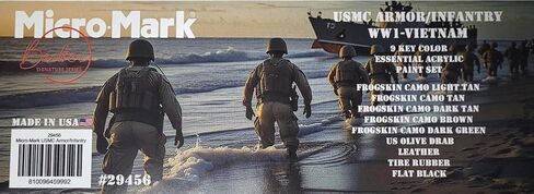 Micro-Mark USMC Armor/Infantry WW1-Vietnam Color Acrylic Paint Set in Kuwait