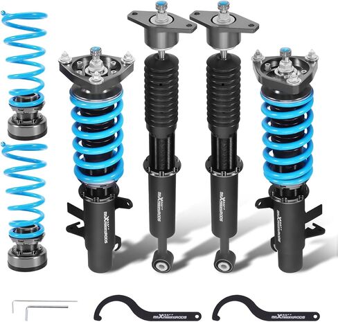 maXpeedingrods Coilovers for Ford Focus MK3 2011-2017, 24 Level Adjustable Damper Coilovers Suspension Kit, Height Adjustable Shock Absorber Struts, T6 Upgraded Lowering Kit Blue in Kuwait