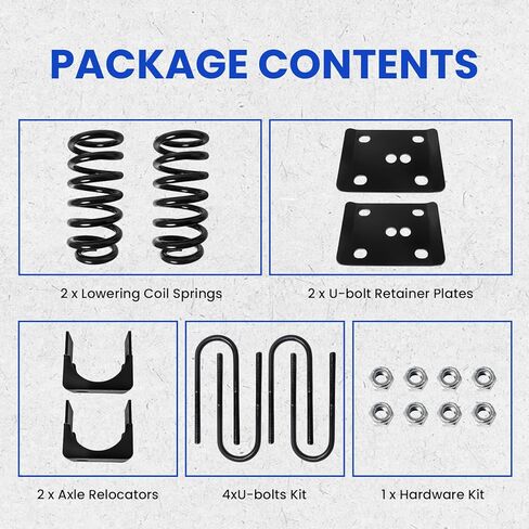 3" Front 5" Rear Drop Lowering Kit Fit for 1973-1987 Chevrolet C10/K5, Fit for GMC C15/Jimmy Drop Springs Coils Flip Kit in Saudi Arabia