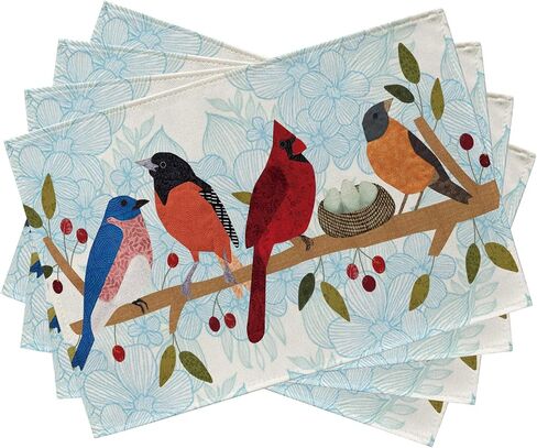 Seliem Summer Birds Tree Branches Table Runner, Cardinal Home Kitchen Dining Decor, Spring Seasonal Farmhouse Decorations Indoor Outdoor Party Supply 13 x 72 Inch in Kuwait