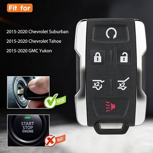 DIY Key Fob Remote Replacement Fits for 2015 2016 2017 2018 2019 2020 Chevy Tahoe Suburban GMC Yukon Keyless Entry Remote M3N-32337100 (Pack of 2) in Saudi Arabia