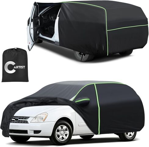 Cartist Car Cover for Kia Carnival MPV/Sedona 2006-2025 2026, All Weather Car Cover for Carnival Accessories, Full Exterior Cover Rain Waterproof Protector, with Zipper & Reflective Safety Strips in Kuwait