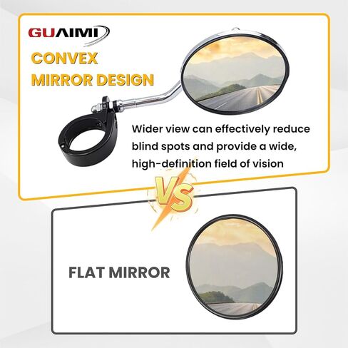 GUAIMI Motorcycle Mirrors 39-41mm Fork Mount Side Mirror Rearview Mirrors Compatible with Harley Sportster XL 883 1200 XL48 72 Rebel Bolt Custom Cruisers-Chrome in Kuwait