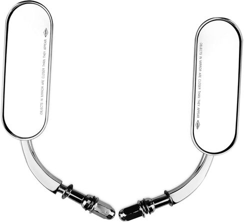 Motorcycle Rearview Mirrors Mini Oval 8MM for Harley Davidson Road King Street Glide Electra Dyna Sportster Softail Road Glide 1982-2022,Chrome in Saudi Arabia