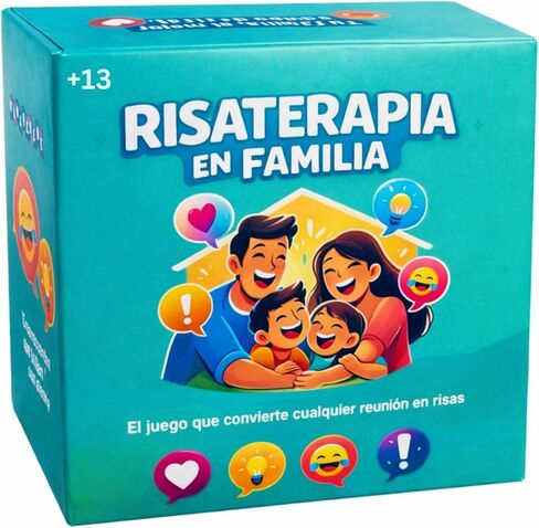 Risaterapia en Familia - Juego de Mesa Familiar en Español, 200 Cartas, 5 Categorías para Reír y Conectar. Spanish Games for Family 13+. Perfecto Como juegos familiares Divertidos. in Kuwait