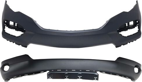 Garage-Pro Front Bumper Cover SET For Honda Pilot 2016-2018 Models Without Chrome Trim, Primed Upper, Textured Lower in Kuwait