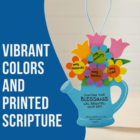 Fun Express Religious Count Your Blessings Flower Foam Craft Kit - Makes 12 in Kuwait