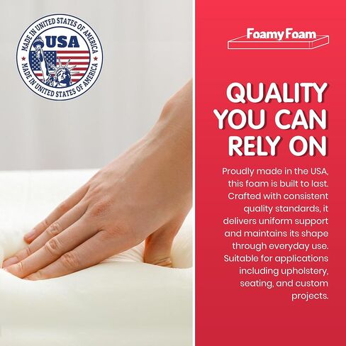FOAMYFOAM 6 pack of High Density 2 inch Thick, 18 inch Wide, 18 inch Long Upholstery Foam, Cushion Replacement in Saudi Arabia