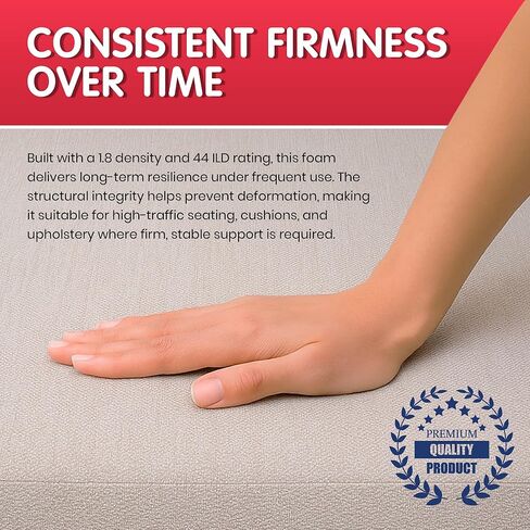 FOAMYFOAM 6 pack of High Density 2 inch Thick, 18 inch Wide, 18 inch Long Upholstery Foam, Cushion Replacement in Saudi Arabia