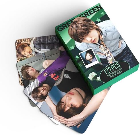 CORTIS GREENGREEN 2nd EP Photocard - 55PCS Lomo Cards + 72PCS Stickers HD Collectible Merchandise for CORTIS Fans (MARTIN) in Saudi Arabia