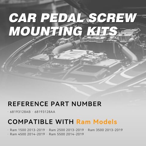 68193128AB Sidestep Hardware Mounting Kit Compatible with 2013-2019 Ram 1500 2500 3500, 2014-2019 Ram 4500 5500, Replaces # 68193128AA in Kuwait