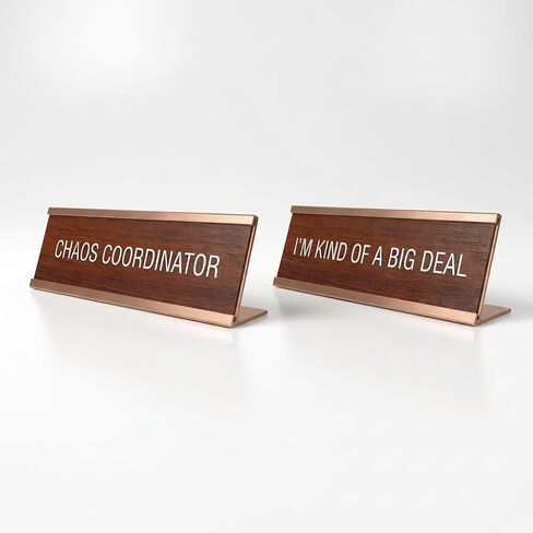 2 Interesting Desk Nameplates Humorous Office Supplies Fun Desktop Decorations Fun Desk Accessories Gifts For Male And Female Colleagues Chaos Coordinator (8 x 2.4 Inches) in Saudi Arabia