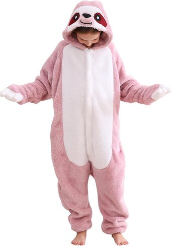 ATOZ Unisex Children Animal Pink Sloth Onesie, Halloween Costume Pajamas Christmas Cosplay Sleepwear For Boys Girls in Saudi Arabia