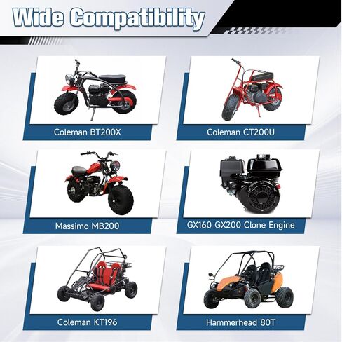 مجموعة بداية الارتداد للسحب متوافقة مع محرك Predator 212cc 196cc 6.5HP دراجة صغيرة كولمان CT200U CT200U-EX BT200X Go Kart KT196 قطع غيار حافة جزازة العشب من ألياف الكربون المقلدة in Kuwait