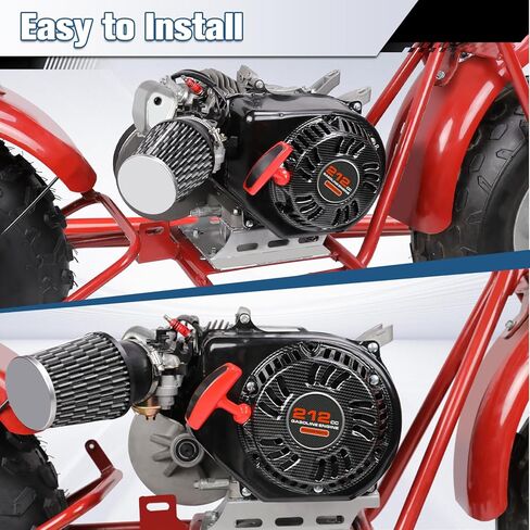 مجموعة بداية الارتداد للسحب متوافقة مع محرك Predator 212cc 196cc 6.5HP دراجة صغيرة كولمان CT200U CT200U-EX BT200X Go Kart KT196 قطع غيار حافة جزازة العشب من ألياف الكربون المقلدة in Kuwait