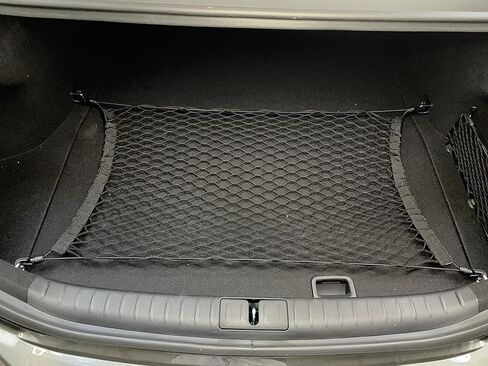 شبكة شحن شبكية مرنة لصندوق السيارة على الطراز الأرضي لسيارة Genesis G70 (IK) 2.0T 3.3T 2019-2025 - منظم وتخزين صندوق السيارة المتميز - شبكة أمتعة لسيارة السيدان - منظم السيارة لسيارة Genesis G 70 in Kuwait