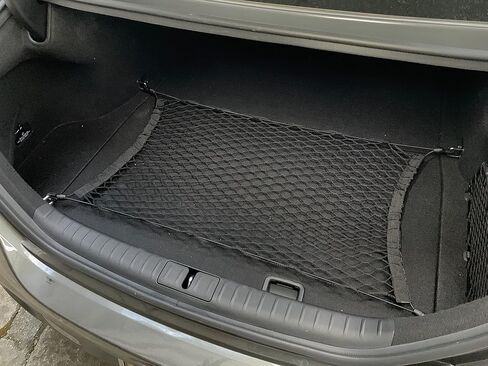 شبكة شحن شبكية مرنة لصندوق السيارة على الطراز الأرضي لسيارة Genesis G70 (IK) 2.0T 3.3T 2019-2025 - منظم وتخزين صندوق السيارة المتميز - شبكة أمتعة لسيارة السيدان - منظم السيارة لسيارة Genesis G 70 in Kuwait