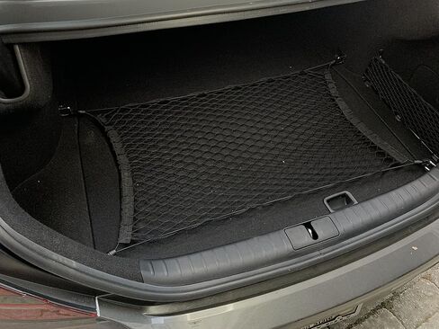 شبكة شحن شبكية مرنة لصندوق السيارة على الطراز الأرضي لسيارة Genesis G70 (IK) 2.0T 3.3T 2019-2025 - منظم وتخزين صندوق السيارة المتميز - شبكة أمتعة لسيارة السيدان - منظم السيارة لسيارة Genesis G 70 in Kuwait