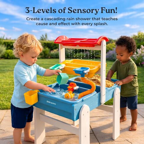 Little Acorn, Water Table for Toddlers 1-3 | Outdoor Toys for Toddlers 1-3 | Sensory Sand & Water Play Table for Kids Boys & Girls in Saudi Arabia