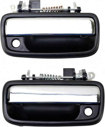 TRQ Metal Reinforced Left & Right Exterior Door Handle Set Front Driver & Passenger Side Compatible with 1995-2004 Toyota Tacoma in Kuwait