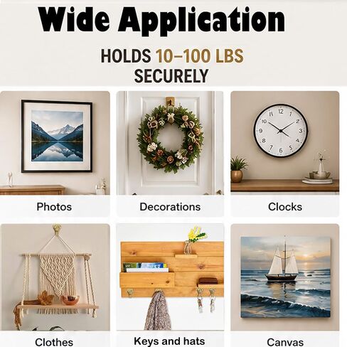 Picture Hanging Kit with Assorted Hooks & Nails, Heavy Duty Picture Hangers for Frames, Wall Art & Mirrors, Picture Frame Hanging Hardware Set with Organizer Storage Case for Home Gallery Wall (125) in Saudi Arabia