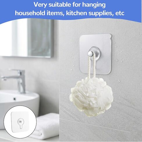 24PCS Picture Hangers Without Nails, Adhesive Hooks for Hanging, Adhesive Wall Hooks, to use Inside Kitchen, Home and Office (6mm) in Saudi Arabia