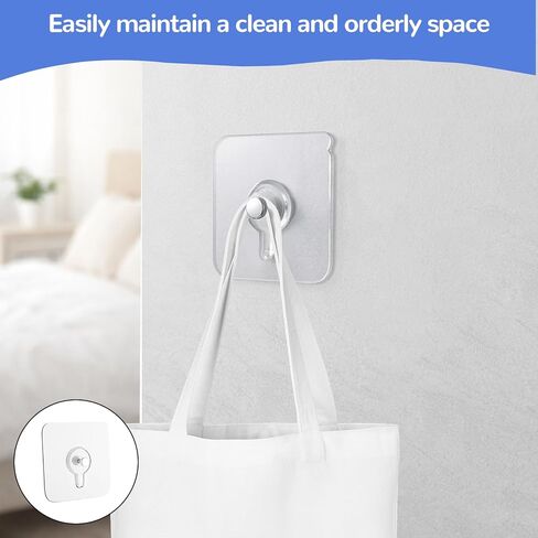 24PCS Picture Hangers Without Nails, Adhesive Hooks for Hanging, Adhesive Wall Hooks, to use Inside Kitchen, Home and Office (6mm) in Saudi Arabia