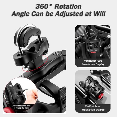 Motorcycle Cup Holder for Piaggio XEvo 400 2008 2009 2010 2011, 360° Adjustable Drink Holder, Motorcycle Water Bottle Holder for Handlebar & Frame, Fit Bike Motorcycle Scooter in Saudi Arabia
