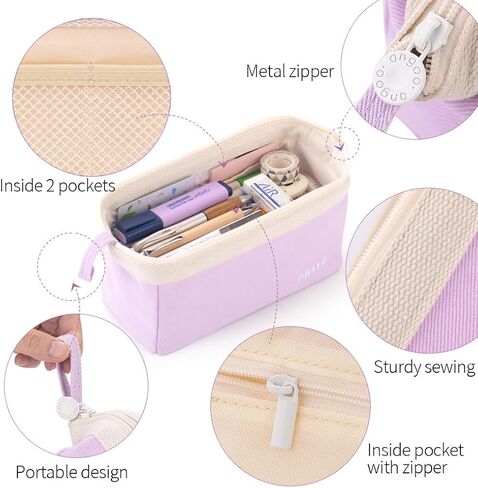CICIMELON Wide-Open Pencil Case Big Capacity Pencil Pouch Portable Pen Bag School Supplies for Students Boys Girls, Green in Saudi Arabia