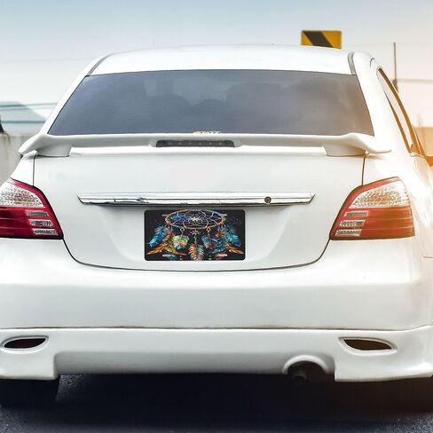 Ethnic Dream Catcher Colorful License Plate for Front of Car Front License Plates Aluminum Metal Suitable for Truck Car Door Plate Bar Cafe Auto Accessories for Men Women 6 x 12 in in Saudi Arabia
