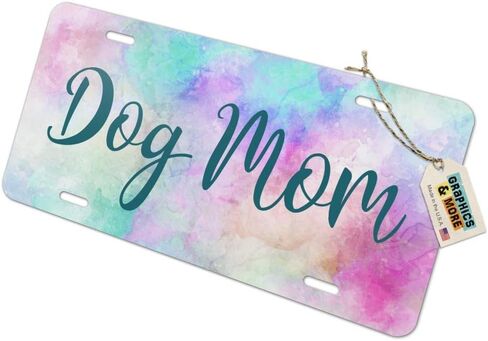 الرسومات والمزيد من لوحة ترخيص علامة الغرور المعدنية الجديدة من Dog Mom in Kuwait