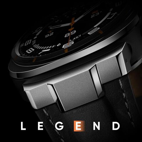 Suitisbest Genuine Leather Band Compatible with Samsung Galaxy Watch Ultra Bands 47mm for 2025 2024, No Gap Designer Rugged Strap with Metal Connectors for Men, Ideal Birthday Gift for Him in Saudi Arabia