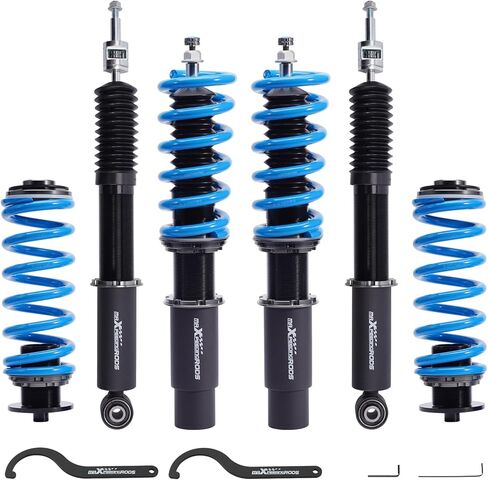 maxpeedingrods Coilover لسيارة Audi A6 2012-2018، لسيارة Audi A7 Quattro 2012-2018، مجموعة تعليق كويلوفيرس قابلة للتعديل بـ 24 مستوى، مجموعة خفض مطورة T6 قابلة للتعديل باللون الأزرق in Kuwait