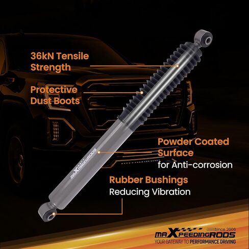 maXpeedingrods 4" Rear Lowering Shocks for Chevy Silverado/GMC Sierra 1500 2019-2025, Nitrogen-charged Drop Shocks in Kuwait