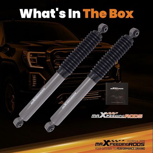 maXpeedingrods 4" Rear Lowering Shocks for Chevy Silverado/GMC Sierra 1500 2019-2025, Nitrogen-charged Drop Shocks in Kuwait