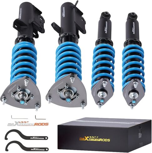 maxpeedingrods Coilover for Subaru Legacy 2015-2019، لسوبارو Outback 2015-2019، طقم تعليق Coilovers قابل للتعديل بـ 24 مستوى، مجموعة خفض مطورة T6 قابلة للتعديل باللون الأزرق in Kuwait