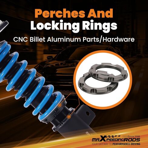 maxpeedingrods Coilover لسيارة Lexus CT200h 2011-2017، مجموعة تعليق كويلوفر قابلة للتعديل بـ 24 مستوى، دعامات امتصاص الصدمات قابلة للتعديل للارتفاع، مجموعات خفض مطورة T6 باللون الأزرق in Kuwait