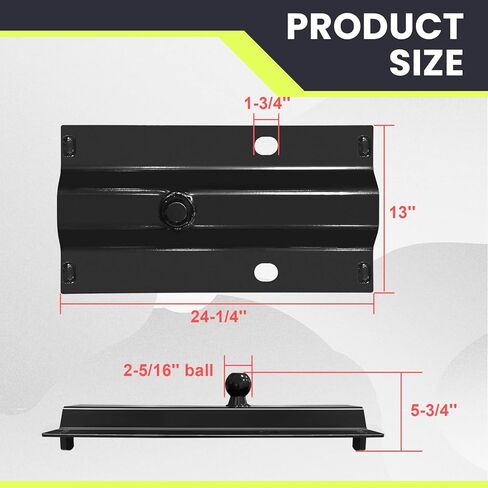 Universal Gooseneck Ball Plate Compatible with All Standard 5th Wheel Rails, Fits Industry-Standard Rails, 30,000 lbs, 2-5/16-Inch Ball in Saudi Arabia
