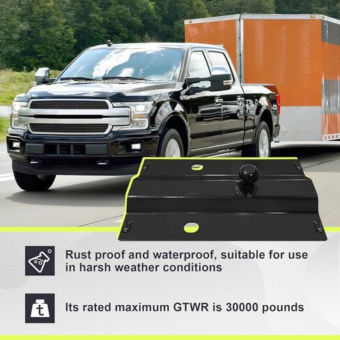 Universal Gooseneck Ball Plate Compatible with All Standard 5th Wheel Rails, Fits Industry-Standard Rails, 30,000 lbs, 2-5/16-Inch Ball in Saudi Arabia