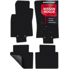 سجادات أرضية لسيارة Nissan Rogue T32 2014-2020 (ليست مخصصة للرياضة والاختيار) - مقاس ثلاثي الأبعاد مصمم - مجموعة أمامية وخلفية مكونة من 4 قطع - ظهر مضاد للانزلاق - سجادة سجادة شديدة التحمل بوزن 30 أونصة - سجادات أرضية لبطانة السيارة لجميع الأحوال الجوية in Kuwait