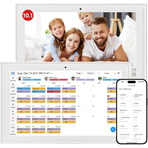 Digital Calendar, 10.1-inch Smart Wall Planner Electronic Calendar & Chore Chart, Smart Touchscreen Interactive Display for Family Schedules, Organize Your Daily & Family Routines, Desk & Wall Mount in Saudi Arabia