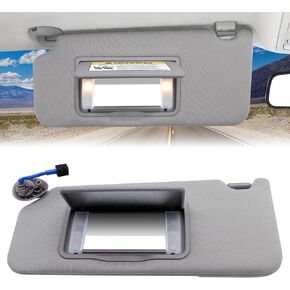Left Driver Side Sun Visor with Light Mirror, Left Side Sun Visor Compatible with Honda Accord 2008 2009 2010 2011 2012 2013 2014 2015 2016 2017,Replacement Assembly 83280-TA5-A51ZA 83280TA5A51ZA in Kuwait