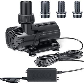 POPOSOAP 1600GPH Submersible Water Pump, 45W Aquarium Sump Pump DC 24V Pond Pump, Lift Height 13FT Fountain Pump for Waterfall, Fountain, Hydroponic, Irrigation, Freshwater and Marine Water Use in Saudi Arabia