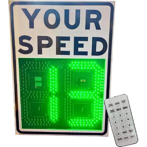 Solar Powered Radar Speed Limit Sign - Your Speed Display, Traffic Feedback Warning Board with Mounting & Installation Accessories for Road Street School in Saudi Arabia