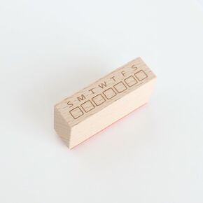 Weekly Check in Rubber Stamp, Wood Habit Tracker with Mon-Sun Layout and Checkbox Grid for Planner, Schedule, Task Log, Productivity Tracking, Reminder, 0.4'' x 1.9'' Impression Size in Saudi Arabia