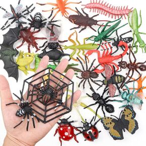 29Pcs Large Realistic Insect Toys Figures, Plastic Bugs Figurines Set, Realistic Insects Toy for Kid, Ladybug, Bee, Butterfly, Assorted Insect Bugs Figures Toy, Insect Themed Party Favors in Saudi Arabia