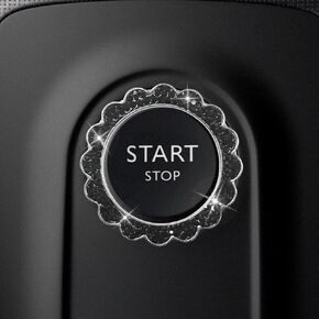 Bling Flower Car Engine Start Stop Decoration Ring, Crystal Rhinestone Auto Push to Start Button Trim Cover Sticker, Vehicle Interior Key Ignition Knob Accessories(Pink) in Saudi Arabia